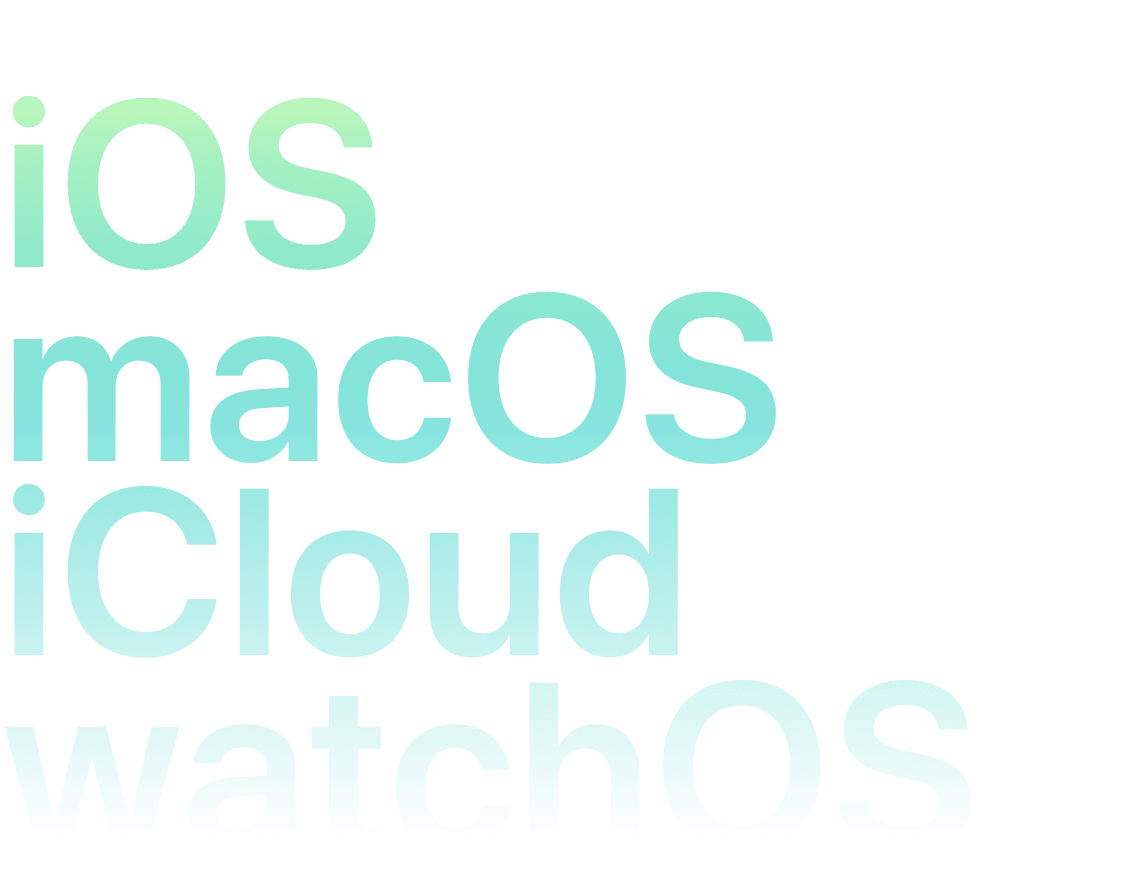 iOS macOS macOS watchOS